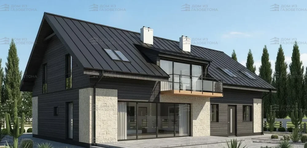 Проект Двухэтажный дом 19 на 12, 147 м2