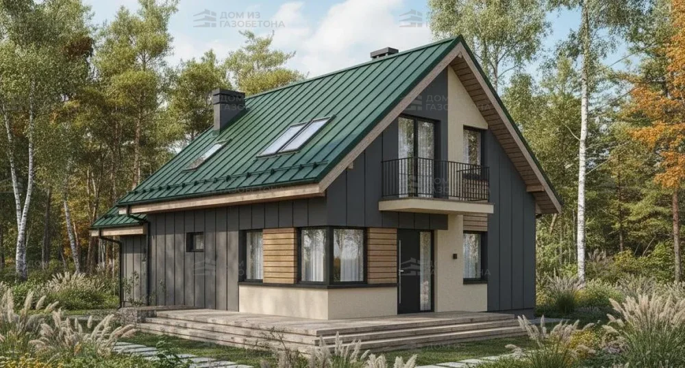 Проект Двухэтажный дом 12 на 9, 124 м2