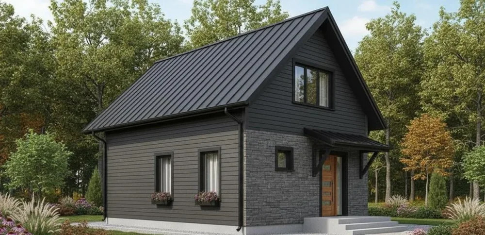 Проект Двухэтажный дом 8 на 8, 58 м2