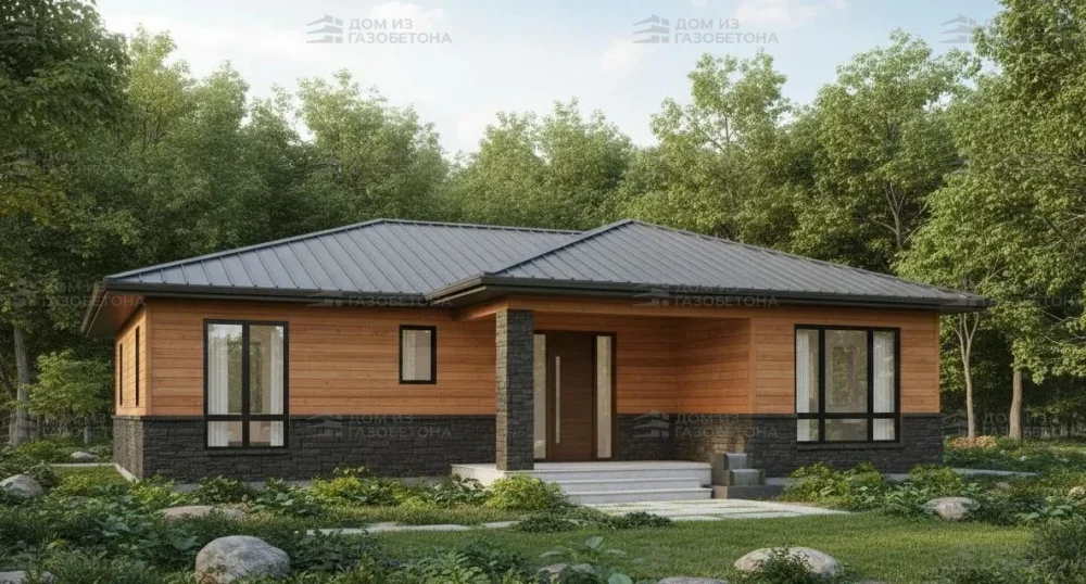 Проект Одноэтажный дом 13 на 15, 138 м2