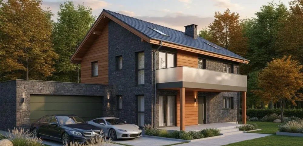 Проект Двухэтажный дом 15 на 14, 195 м2