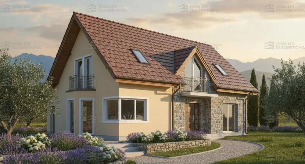 Проект Двухэтажный дом 14 на 10, 168 м2