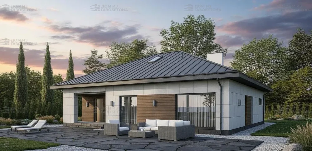 Проект Одноэтажный дом 16 на 15, 156 м2