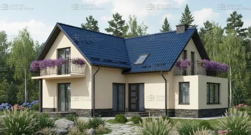 Проект Двухэтажный дом 13 на 11, 177 м2