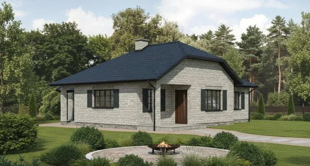 Проект Одноэтажный дом 13 на 15, 123 м2